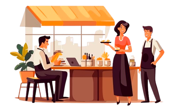 Modern interior with brand elements